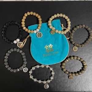 Rustic Cuff lot of 7 beaded bracelets.